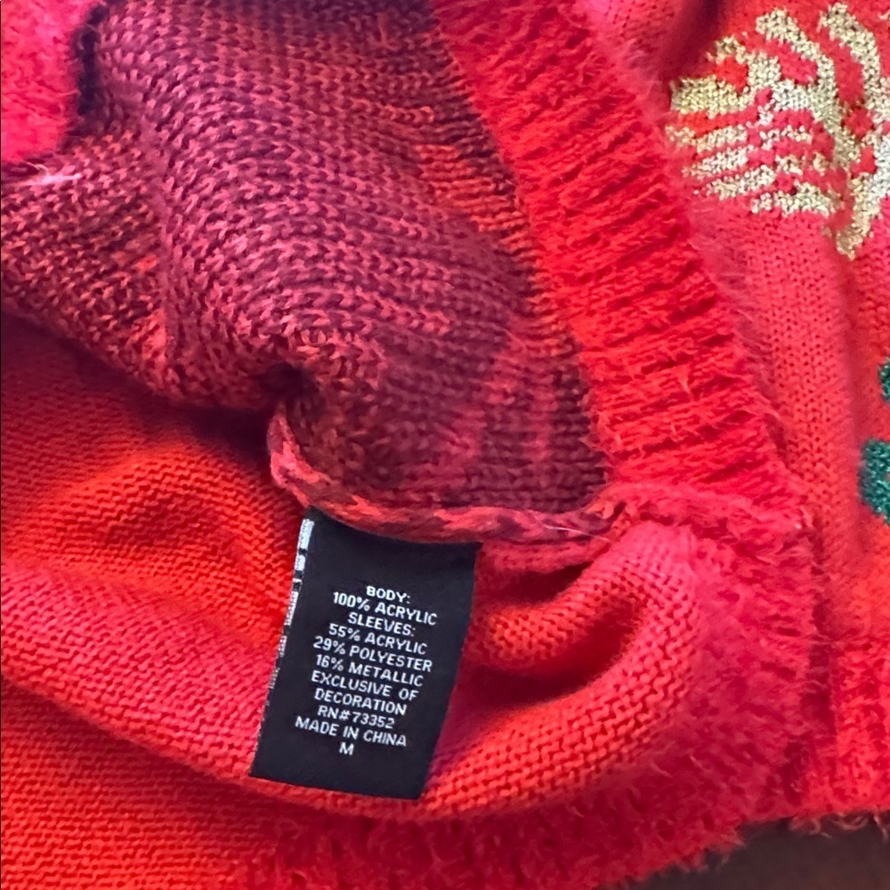 32 Degrees Ugly Sweater Holiday Tropical Flamingo Themed Textured Sweater - Picture 9 of 11